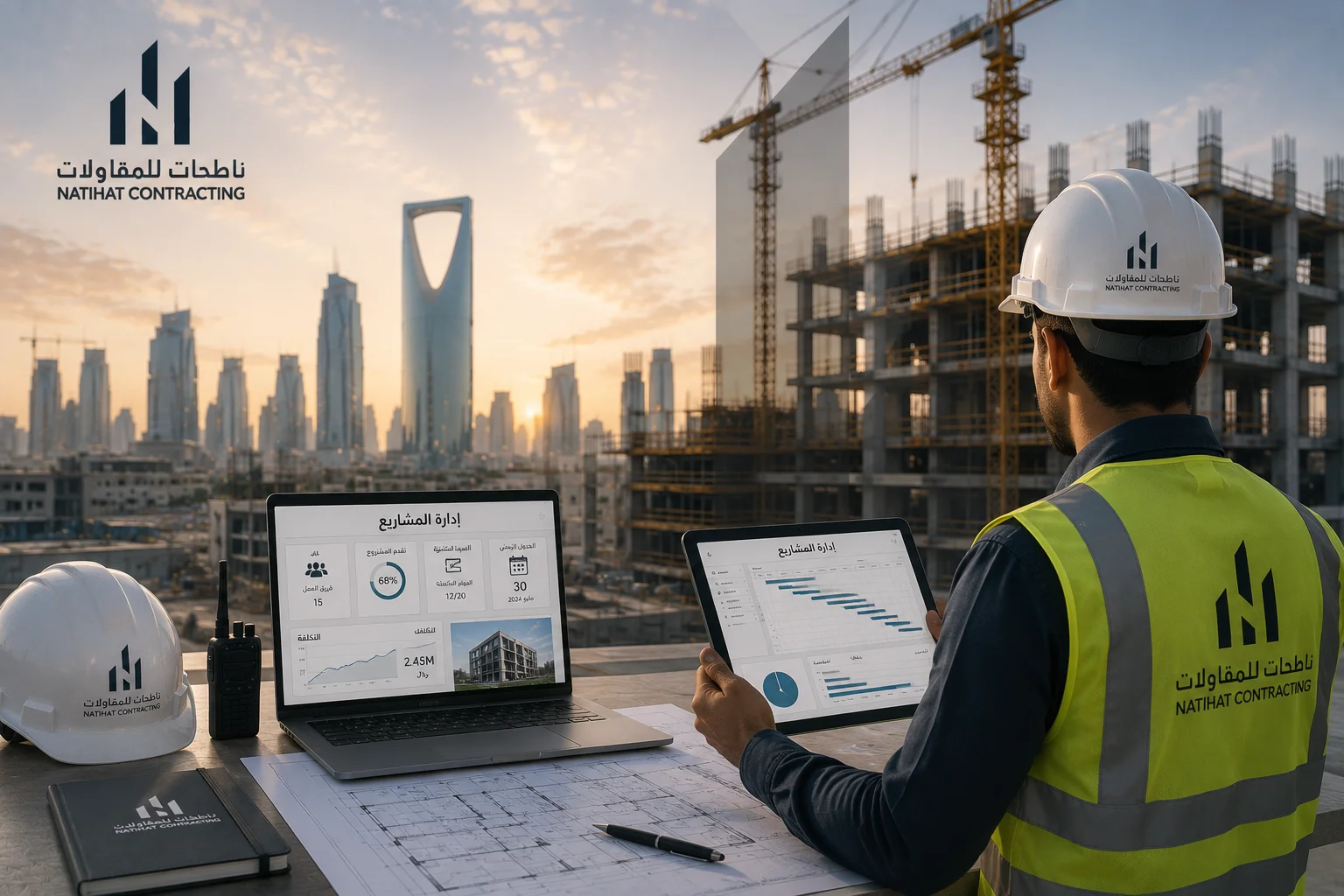 أفضل شركة إدارة مشاريع بناء في الرياض | ناطحات للمقاولات