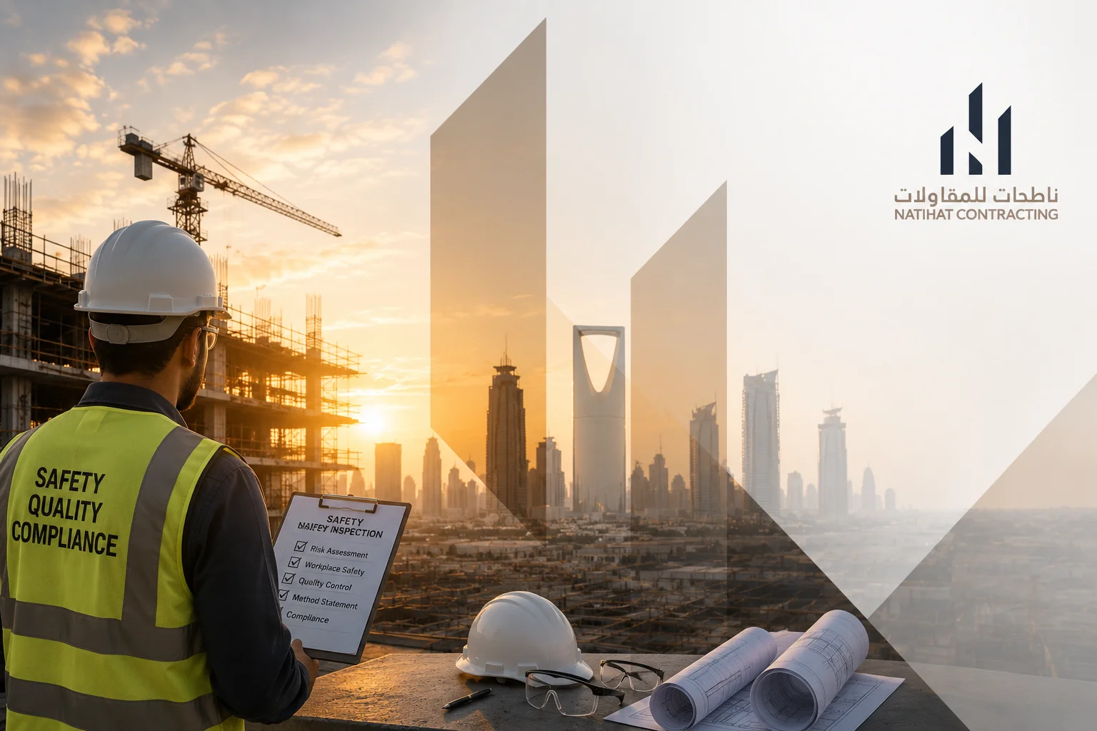 أنظمة السلامة والجودة في البناء | ناطحات للمقاولات الرياض