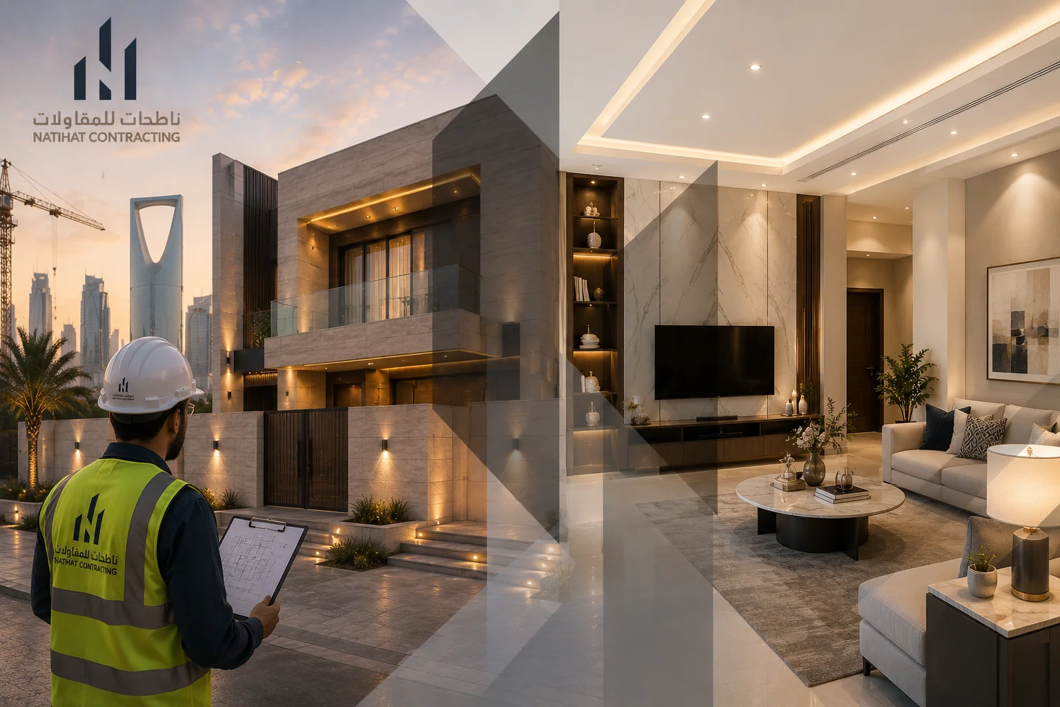 التشطيبات الداخلية والخارجية في الرياض | ناطحات للمقاولات